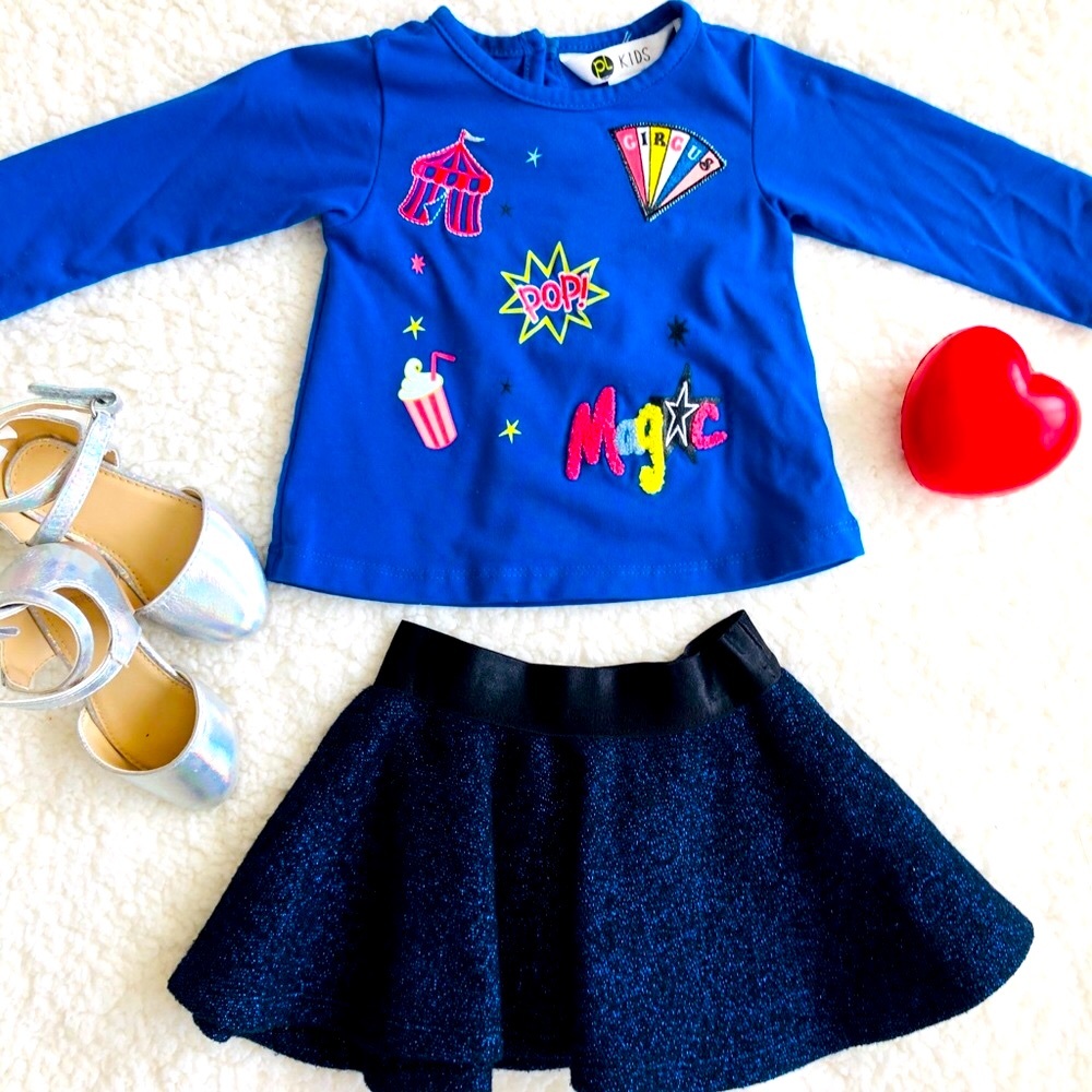 PL kids brand 0-3 months top & skirt set